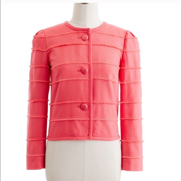 Jcrew coral cropped jacket - Picture 3 of 5